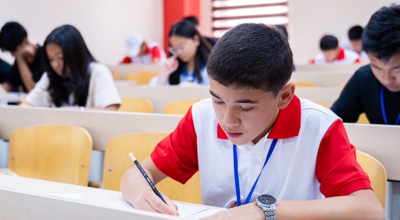 Student writing the exam